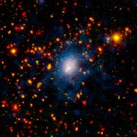 Whopper Galaxy Collision by NASA 	Spitzer Space Telescope