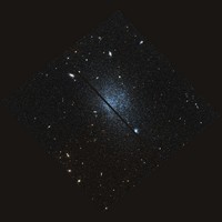 PGC 621 (Sculptor Dwarf Irregular Galaxy) by Hubble/WikiSky