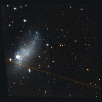 PGC 22277 dwarf galaxy by Hubble/WikiSky